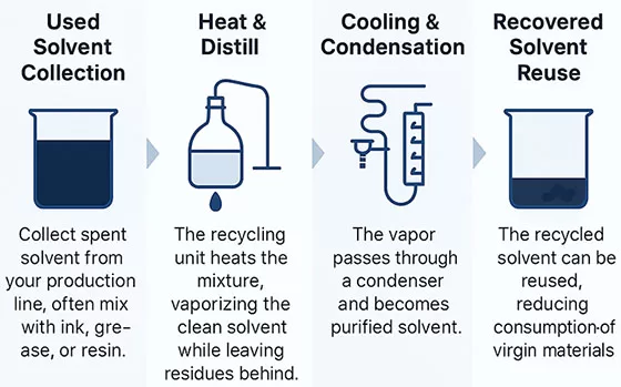 How is Solvent Recycling works